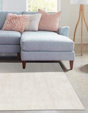 Ivory 4' x 6' Finsbury Rectangle Area Rug 60% Polypropylene & 40% Polyester Contemporary Carpet for Living Rooms, Dining, Offices for Sale at Rug Engine