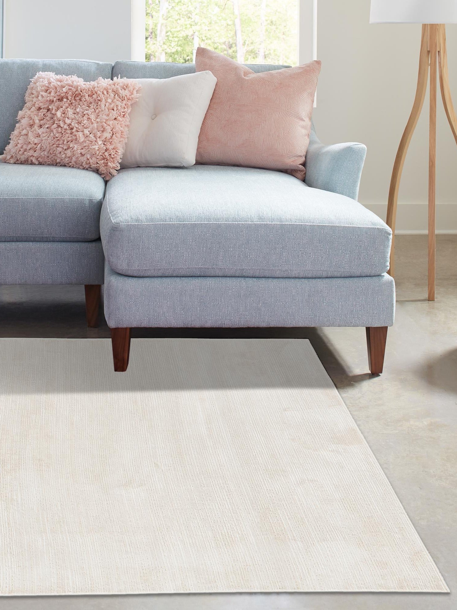 Ivory 2' x 3' Finsbury Rectangle Area Rug 60% Polypropylene & 40% Polyester Contemporary Carpet for Living Rooms, Dining, Offices for Sale at Rug Engine
