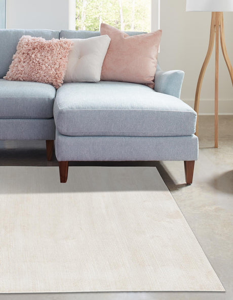 Ivory 2' x 3' Finsbury Rectangle Area Rug 60% Polypropylene & 40% Polyester Contemporary Carpet for Living Rooms, Dining, Offices for Sale at Rug Engine