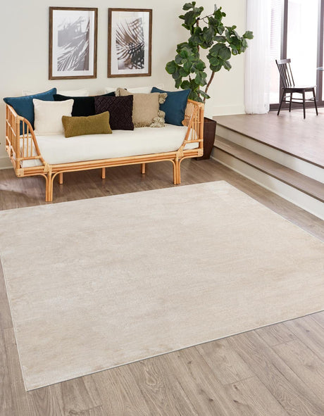 Ivory 10' x 10' Finsbury Square Area Rug 60% Polypropylene & 40% Polyester Contemporary Carpet for Living Rooms, Dining, Offices for Sale at Rug Engine