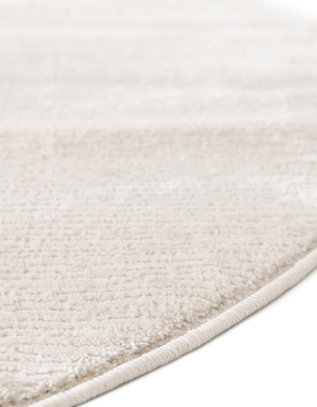 Ivory 3' 3 x 5' 3 Finsbury Oval Area Rug 60% Polypropylene & 40% Polyester Contemporary Carpet for Living Rooms, Dining, Offices for Sale at Rug Engine