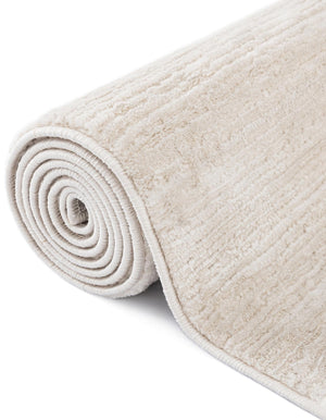Ivory 5' 3 x 8' Finsbury Oval Area Rug 60% Polypropylene & 40% Polyester Contemporary Carpet for Living Rooms, Dining, Offices for Sale at Rug Engine