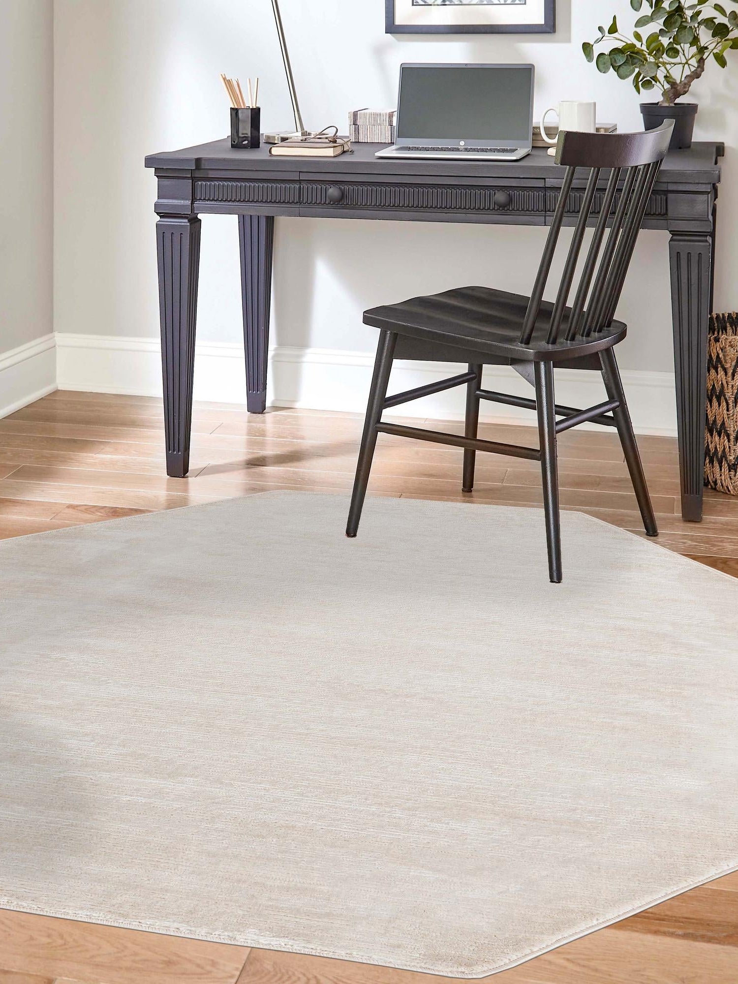 Ivory 7' 10 x 7' 10 Finsbury Octagon Area Rug 60% Polypropylene & 40% Polyester Contemporary Carpet for Living Rooms, Dining, Offices for Sale at Rug Engine