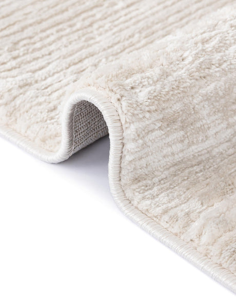 Ivory 5' 3 x 5' 3 Finsbury Octagon Area Rug 60% Polypropylene & 40% Polyester Contemporary Carpet for Living Rooms, Dining, Offices for Sale at Rug Engine