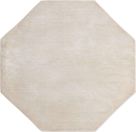 Ivory 7' 10 x 7' 10 Finsbury Octagon Area Rug 60% Polypropylene & 40% Polyester Contemporary Carpet for Living Rooms, Dining, Offices for Sale at Rug Engine
