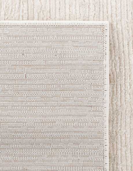 Ivory 2' x 6' Finsbury Runner Area Rug 60% Polypropylene & 40% Polyester Contemporary Carpet for Living Rooms, Dining, Offices for Sale at Rug Engine