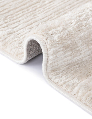 Ivory 2' x 8' Finsbury Runner Area Rug 60% Polypropylene & 40% Polyester Contemporary Carpet for Living Rooms, Dining, Offices for Sale at Rug Engine