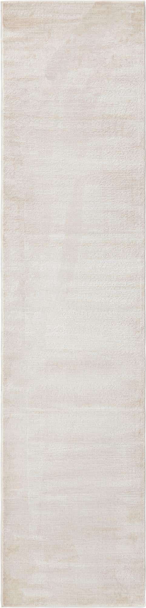Ivory 2' 7 x 12' Finsbury Runner Area Rug 60% Polypropylene & 40% Polyester Contemporary Carpet for Living Rooms, Dining, Offices for Sale at Rug Engine