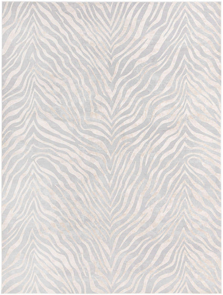 Gray and Ivory 9' x 12' Finsbury Rectangle Area Rug 60% Polypropylene & 40% Polyester Contemporary Carpet for Living Rooms, Dining, Offices for Sale at Rug Engine
