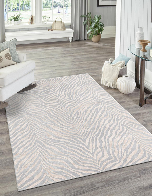 Gray and Ivory 2' x 3' Finsbury Rectangle Area Rug 60% Polypropylene & 40% Polyester Contemporary Carpet for Living Rooms, Dining, Offices for Sale at Rug Engine