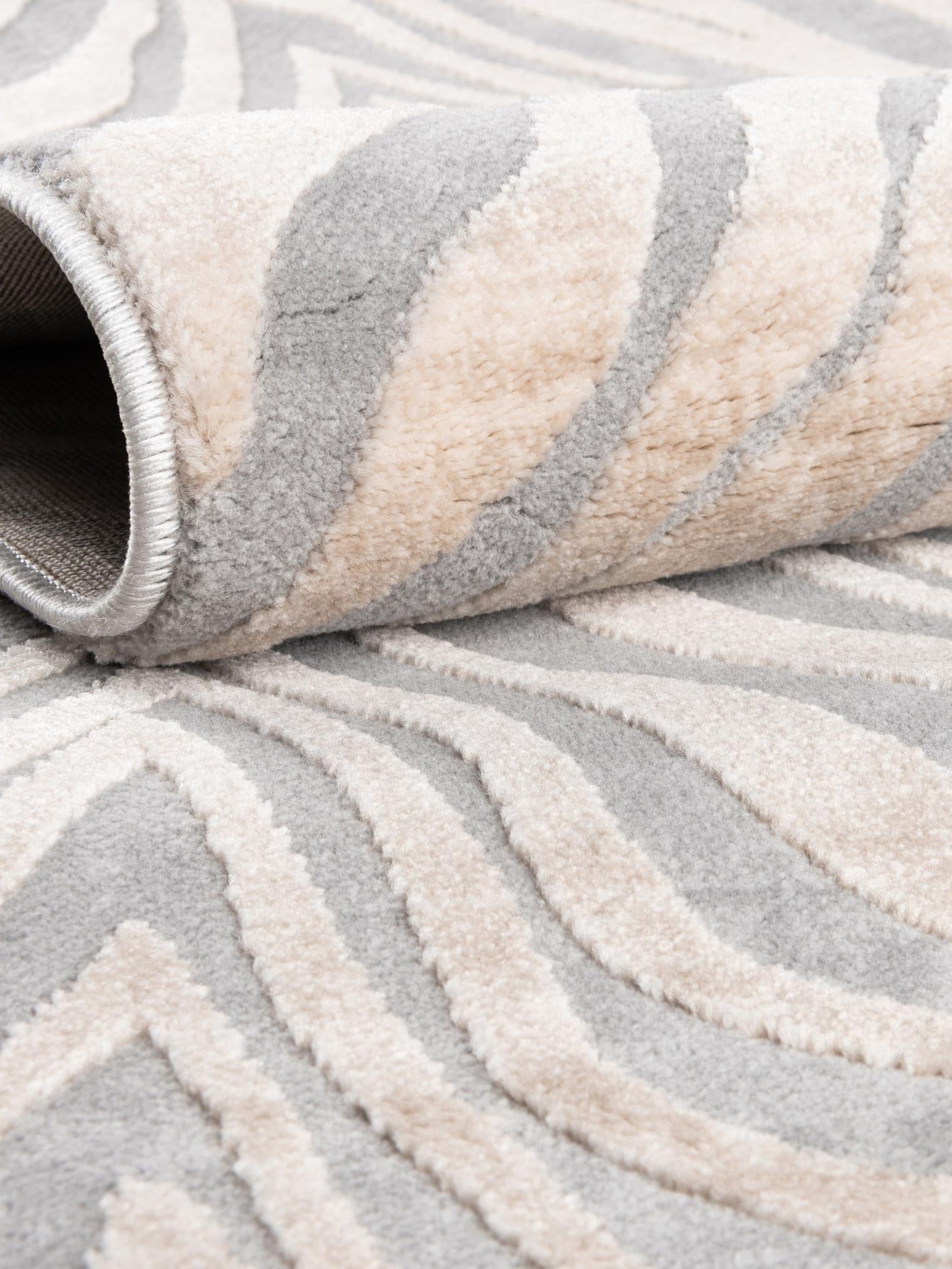 Gray and Ivory 5' 3 x 8' Finsbury Rectangle Area Rug 60% Polypropylene & 40% Polyester Contemporary Carpet for Living Rooms, Dining, Offices for Sale at Rug Engine
