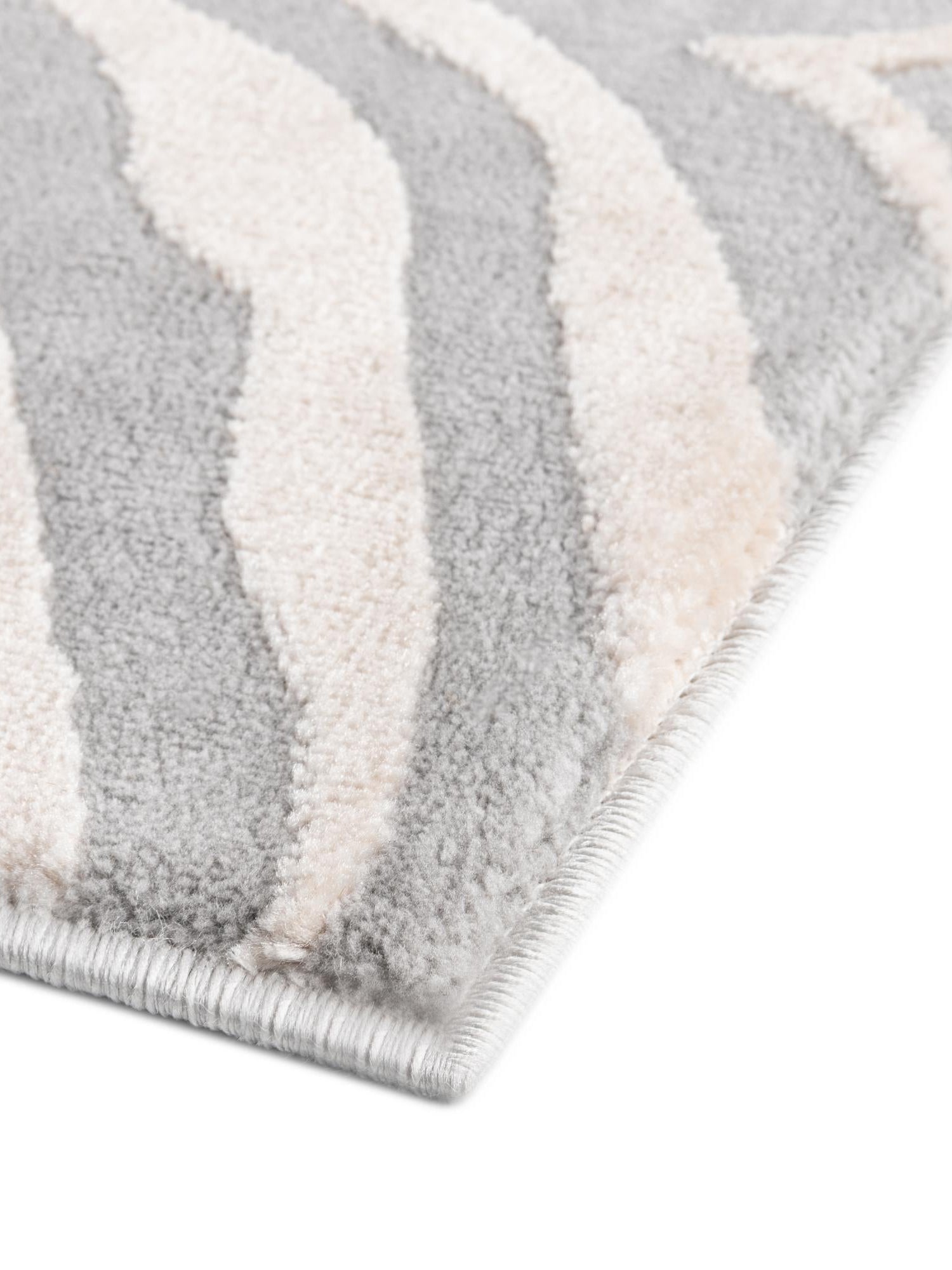 Gray and Ivory 7' x 10' Finsbury Rectangle Area Rug 60% Polypropylene & 40% Polyester Contemporary Carpet for Living Rooms, Dining, Offices for Sale at Rug Engine