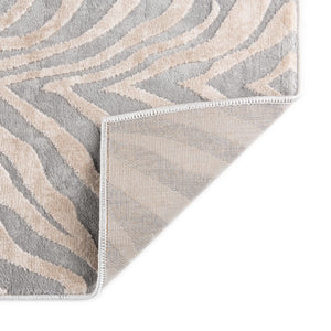 Gray and Ivory 5' 3 x 8' Finsbury Rectangle Area Rug 60% Polypropylene & 40% Polyester Contemporary Carpet for Living Rooms, Dining, Offices for Sale at Rug Engine