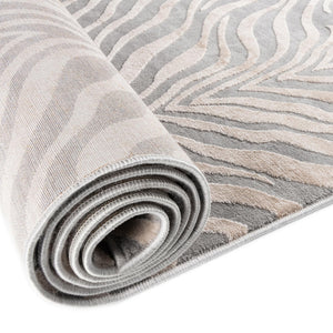 Gray and Ivory 7' 10 x 10' Finsbury Rectangle Area Rug 60% Polypropylene & 40% Polyester Contemporary Carpet for Living Rooms, Dining, Offices for Sale at Rug Engine