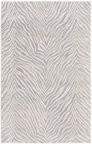 Gray and Ivory 3' 3 x 5' 3 Finsbury Rectangle Area Rug 60% Polypropylene & 40% Polyester Contemporary Carpet for Living Rooms, Dining, Offices for Sale at Rug Engine
