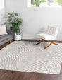 Gray and Ivory 7' 10 x 7' 10 Finsbury Square Area Rug 60% Polypropylene & 40% Polyester Contemporary Carpet for Living Rooms, Dining, Offices for Sale at Rug Engine