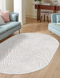 Gray and Ivory 5' 3 x 8' Finsbury Oval Area Rug 60% Polypropylene & 40% Polyester Contemporary Carpet for Living Rooms, Dining, Offices for Sale at Rug Engine