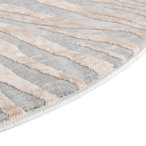 Gray and Ivory 7' 10 x 10' Finsbury Oval Area Rug 60% Polypropylene & 40% Polyester Contemporary Carpet for Living Rooms, Dining, Offices for Sale at Rug Engine