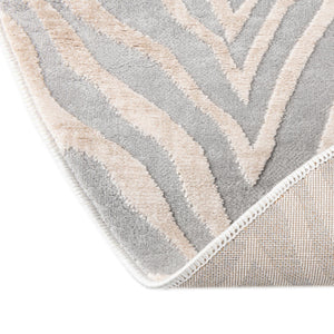 Gray and Ivory 5' 3 x 8' Finsbury Oval Area Rug 60% Polypropylene & 40% Polyester Contemporary Carpet for Living Rooms, Dining, Offices for Sale at Rug Engine