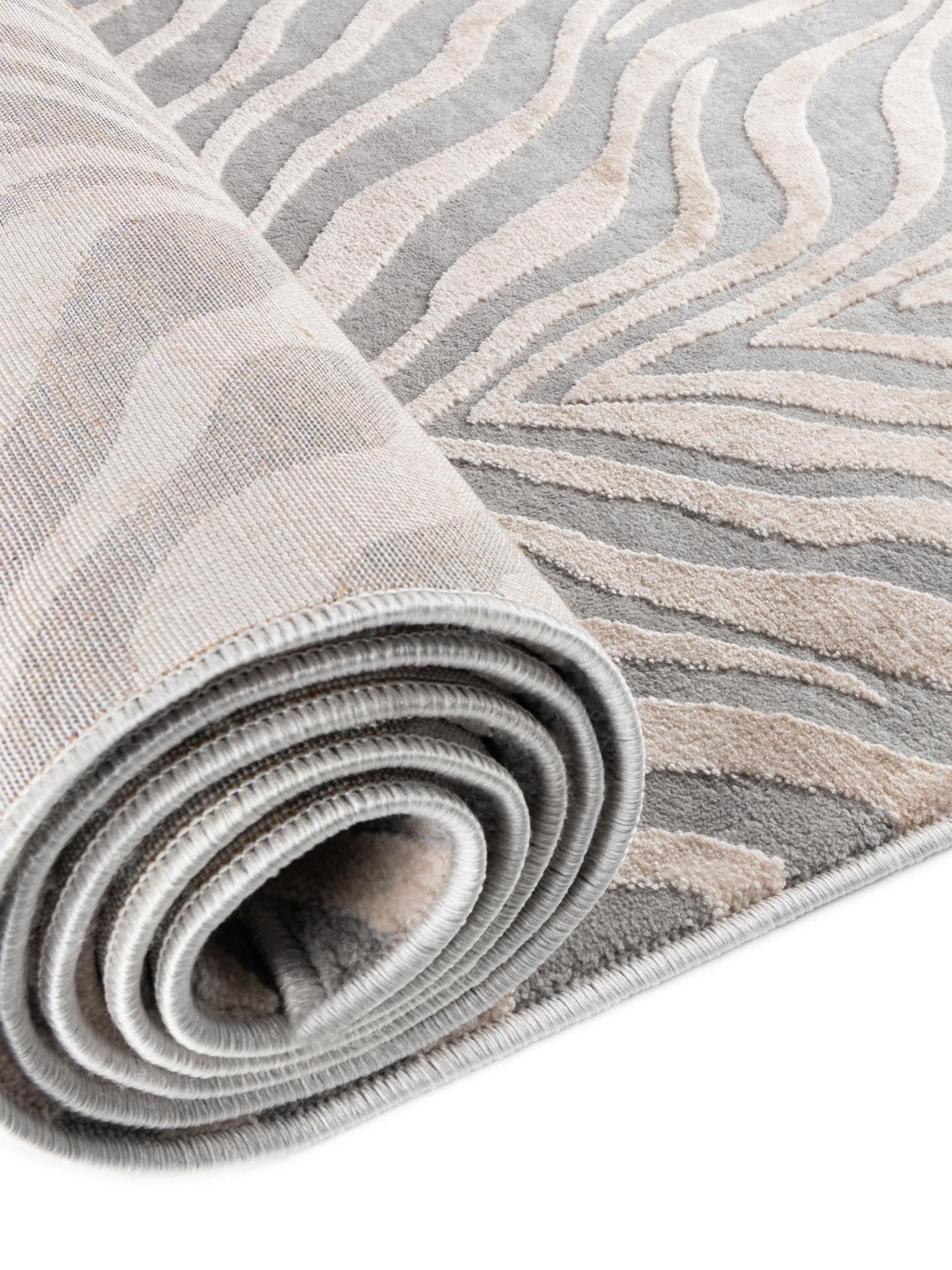Gray and Ivory 7' 10 x 10' Finsbury Oval Area Rug 60% Polypropylene & 40% Polyester Contemporary Carpet for Living Rooms, Dining, Offices for Sale at Rug Engine