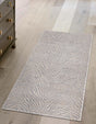 Gray and Ivory 2' 7 x 12' Finsbury Runner Area Rug 60% Polypropylene & 40% Polyester Contemporary Carpet for Living Rooms, Dining, Offices for Sale at Rug Engine