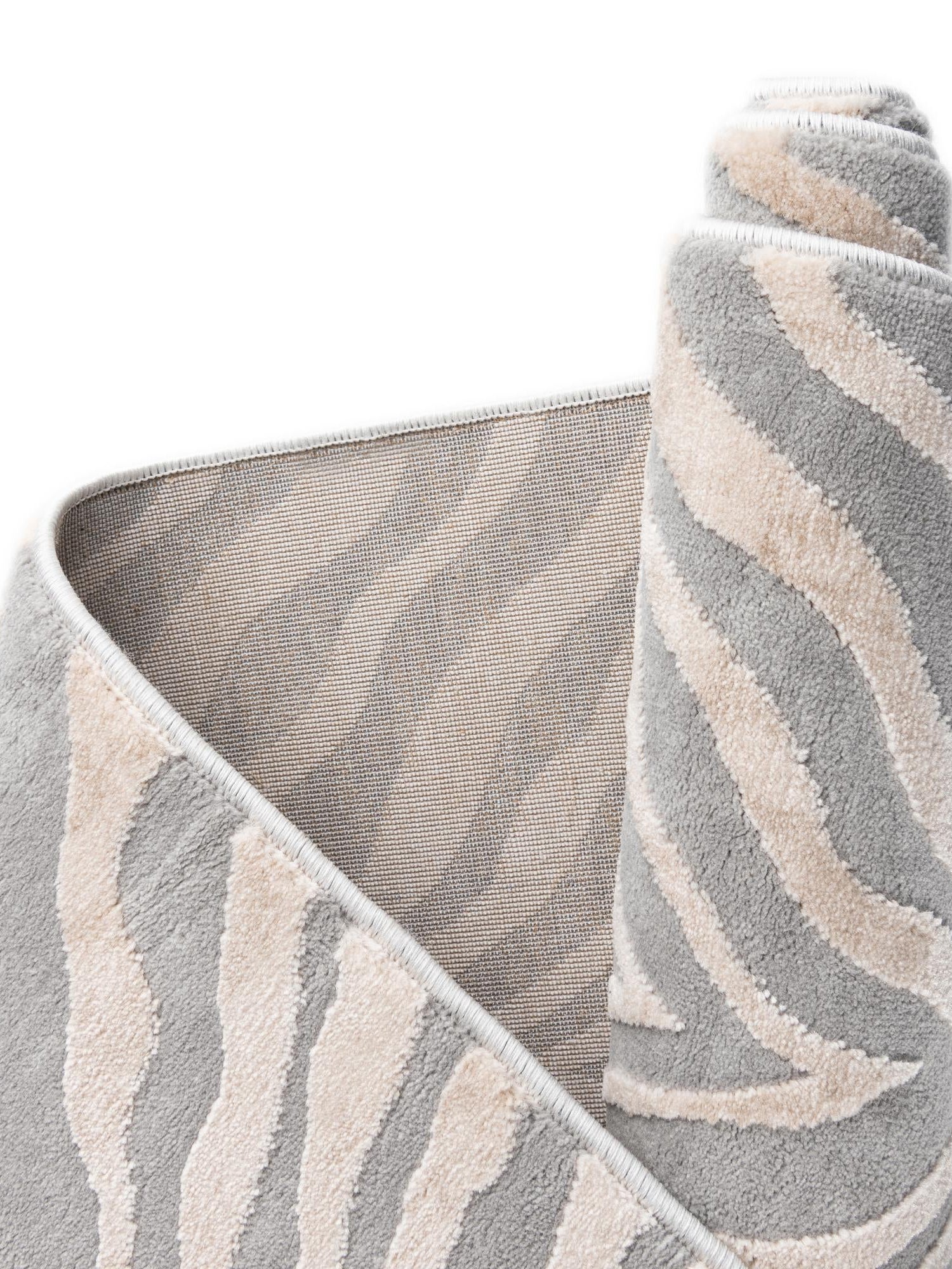Gray and Ivory 2' x 8' Finsbury Runner Area Rug 60% Polypropylene & 40% Polyester Contemporary Carpet for Living Rooms, Dining, Offices for Sale at Rug Engine