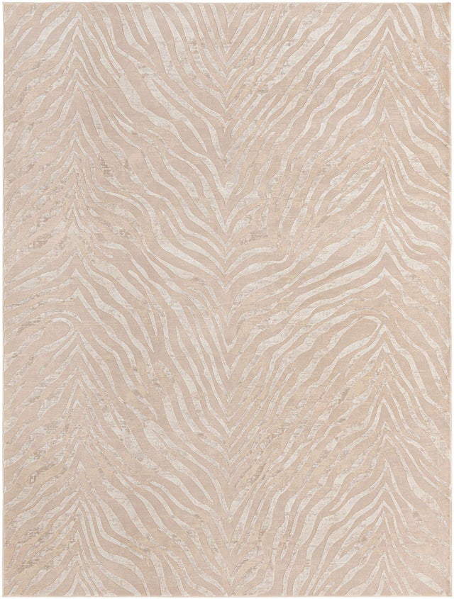 Ivory Beige 9' x 12' Finsbury Rectangle Area Rug 60% Polypropylene & 40% Polyester Contemporary Carpet for Living Rooms, Dining, Offices for Sale at Rug Engine