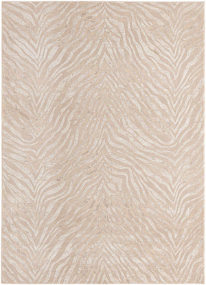 Ivory Beige 7' x 10' Finsbury Rectangle Area Rug 60% Polypropylene & 40% Polyester Contemporary Carpet for Living Rooms, Dining, Offices for Sale at Rug Engine