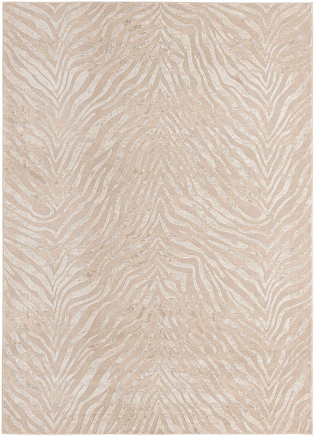 Ivory Beige 7' x 10' Finsbury Rectangle Area Rug 60% Polypropylene & 40% Polyester Contemporary Carpet for Living Rooms, Dining, Offices for Sale at Rug Engine