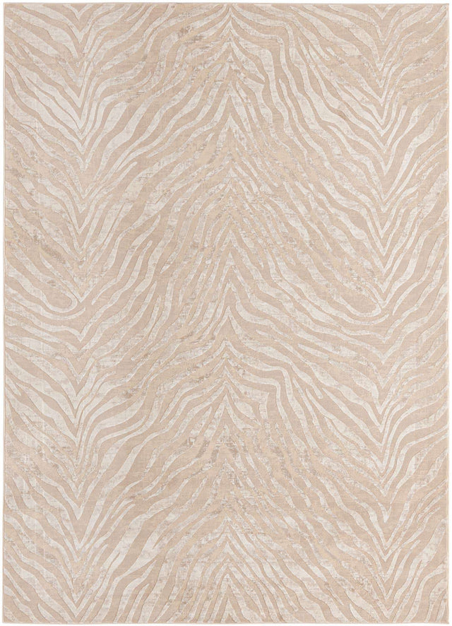 Ivory Beige 7' x 10' Finsbury Rectangle Area Rug 60% Polypropylene & 40% Polyester Contemporary Carpet for Living Rooms, Dining, Offices for Sale at Rug Engine
