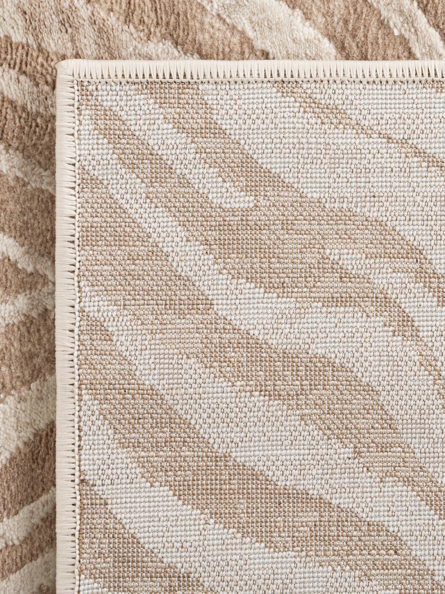 Ivory Beige 9' x 12' Finsbury Rectangle Area Rug 60% Polypropylene & 40% Polyester Contemporary Carpet for Living Rooms, Dining, Offices for Sale at Rug Engine