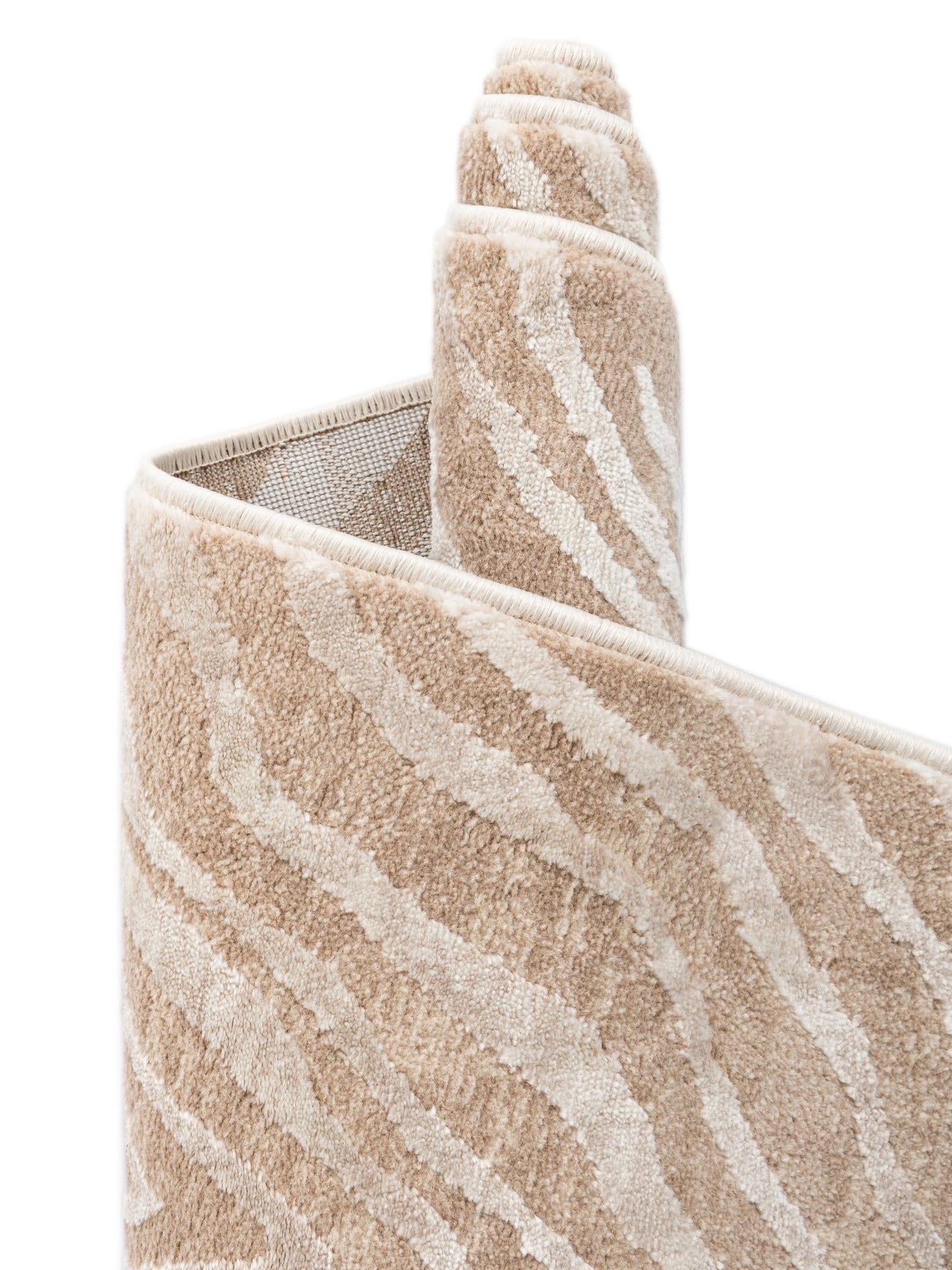 Ivory Beige 4' x 6' Finsbury Rectangle Area Rug 60% Polypropylene & 40% Polyester Contemporary Carpet for Living Rooms, Dining, Offices for Sale at Rug Engine
