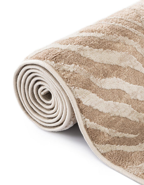 Ivory Beige 7' x 10' Finsbury Rectangle Area Rug 60% Polypropylene & 40% Polyester Contemporary Carpet for Living Rooms, Dining, Offices for Sale at Rug Engine