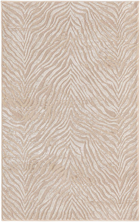 Ivory Beige 3' 3 x 5' 3 Finsbury Rectangle Area Rug 60% Polypropylene & 40% Polyester Contemporary Carpet for Living Rooms, Dining, Offices for Sale at Rug Engine