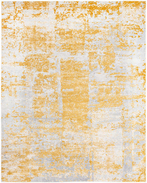 Yellow 7' 10 x 10' Finsbury Rectangle Area Rug 60% Polypropylene & 40% Polyester Contemporary Carpet for Living Rooms, Dining, Offices for Sale at Rug Engine