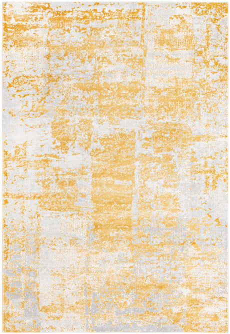 Yellow 6' x 9' Finsbury Rectangle Area Rug 60% Polypropylene & 40% Polyester Contemporary Carpet for Living Rooms, Dining, Offices for Sale at Rug Engine