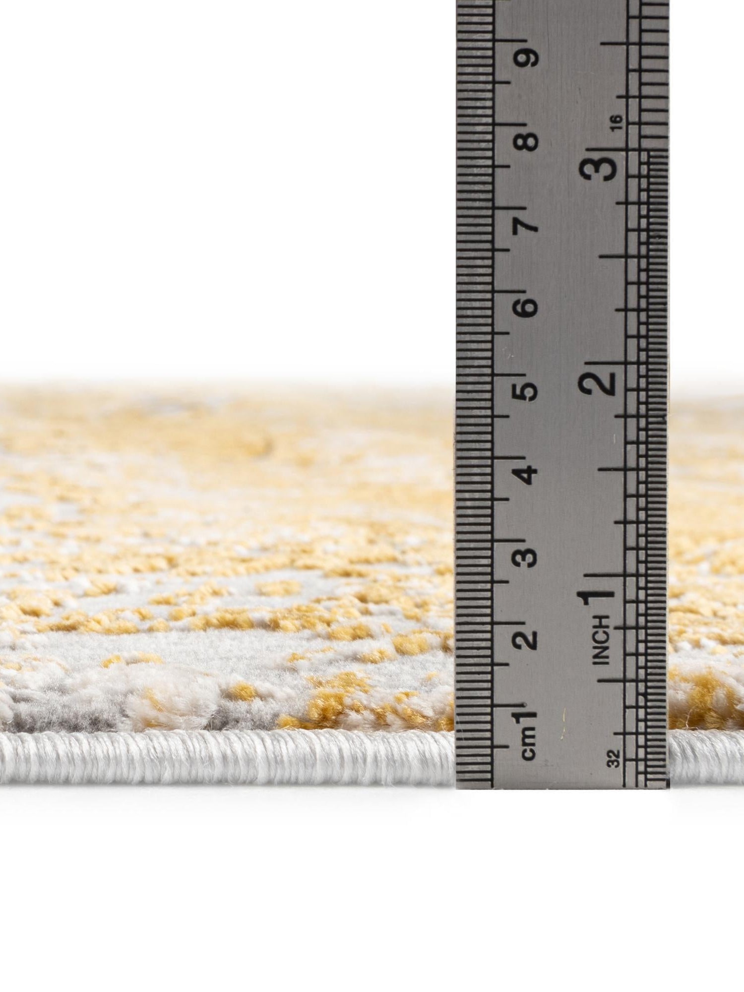 Yellow 7' x 10' Finsbury Rectangle Area Rug 60% Polypropylene & 40% Polyester Contemporary Carpet for Living Rooms, Dining, Offices for Sale at Rug Engine