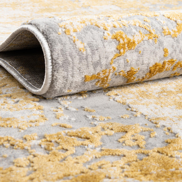 Yellow 4' x 6' Finsbury Rectangle Area Rug 60% Polypropylene & 40% Polyester Contemporary Carpet for Living Rooms, Dining, Offices for Sale at Rug Engine