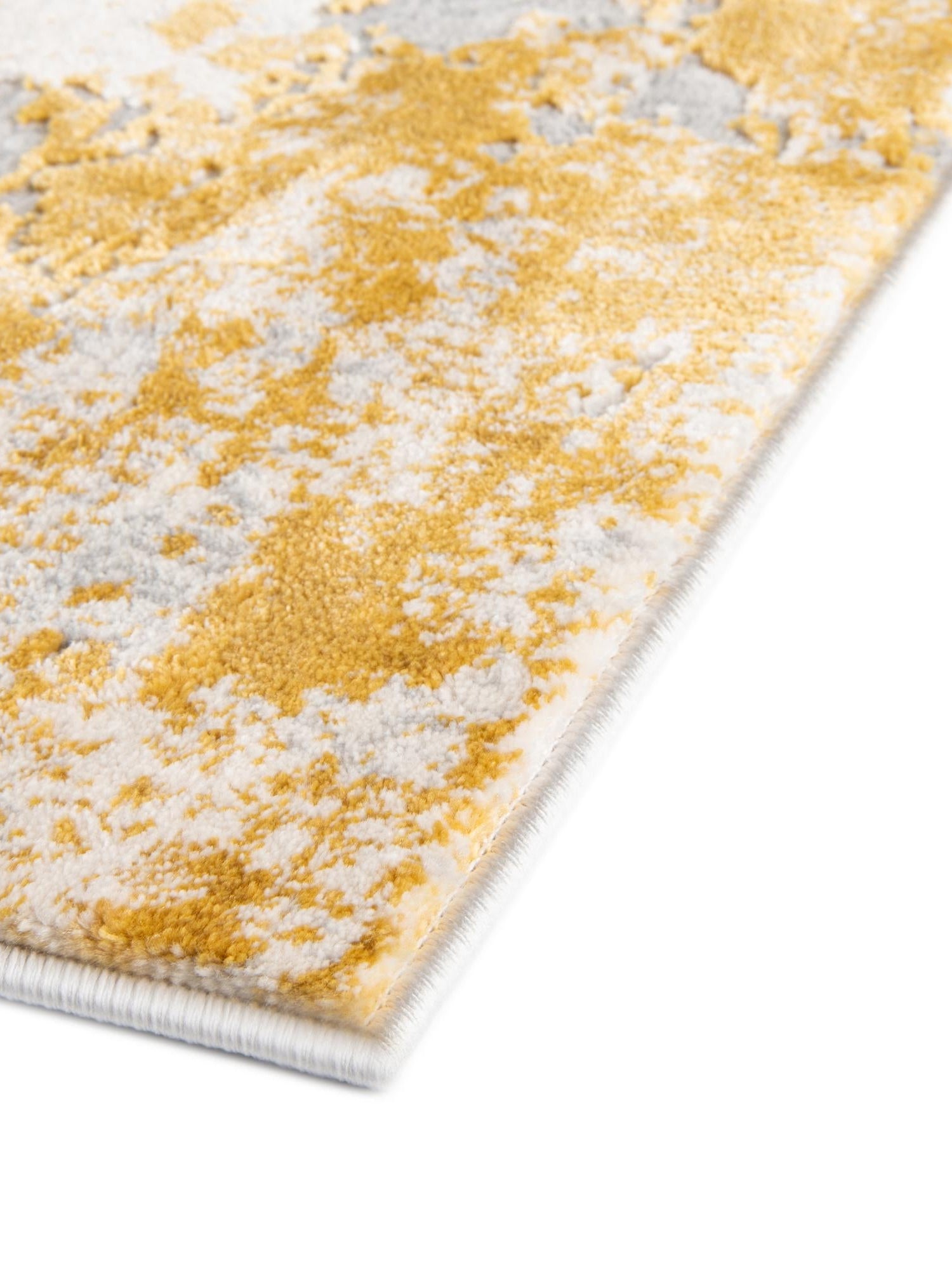 Yellow 7' x 10' Finsbury Rectangle Area Rug 60% Polypropylene & 40% Polyester Contemporary Carpet for Living Rooms, Dining, Offices for Sale at Rug Engine