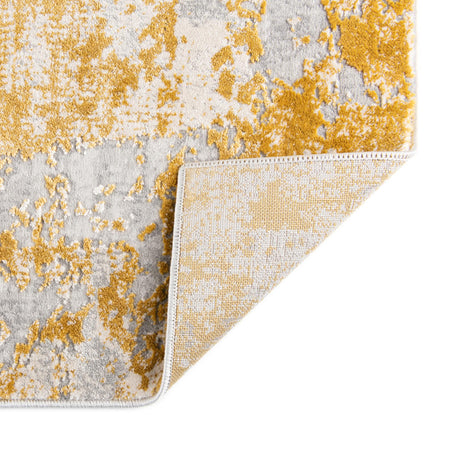 Yellow 2' x 3' Finsbury Rectangle Area Rug 60% Polypropylene & 40% Polyester Contemporary Carpet for Living Rooms, Dining, Offices for Sale at Rug Engine