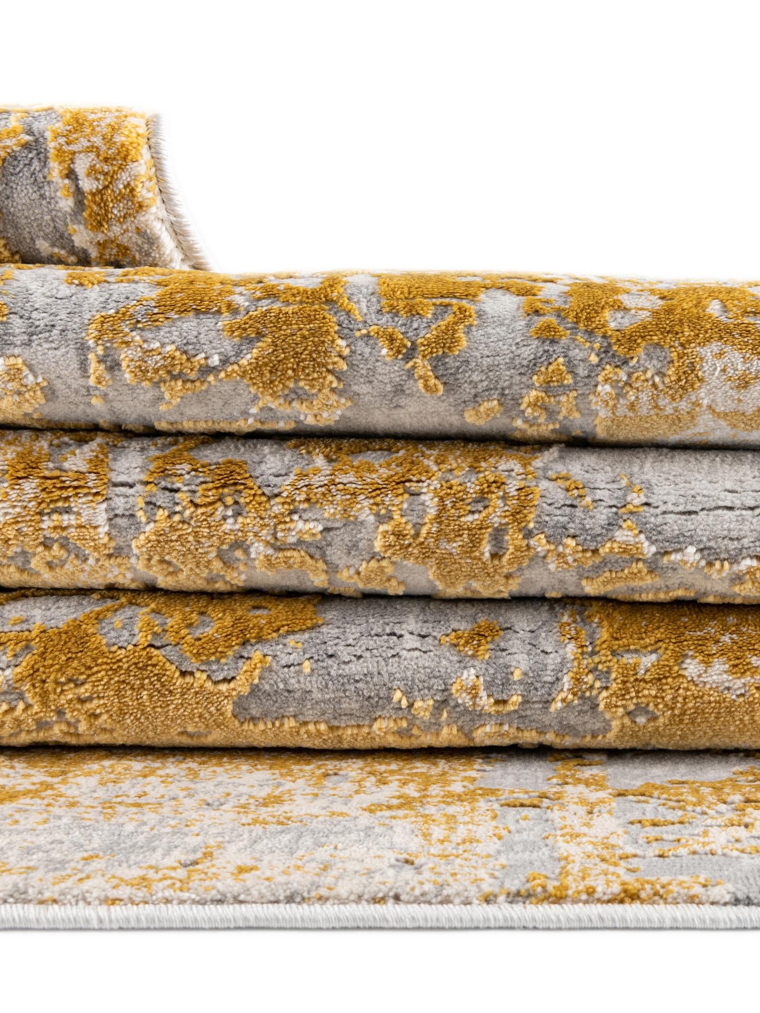 Yellow 7' x 10' Finsbury Rectangle Area Rug 60% Polypropylene & 40% Polyester Contemporary Carpet for Living Rooms, Dining, Offices for Sale at Rug Engine
