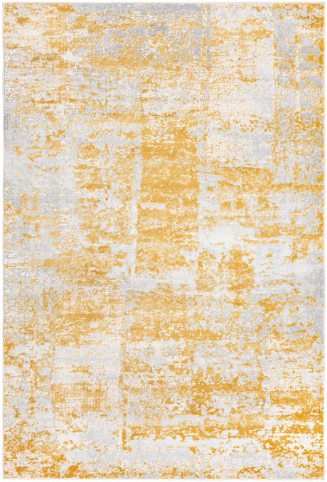 Yellow 5' 3 x 8' Finsbury Rectangle Area Rug 60% Polypropylene & 40% Polyester Contemporary Carpet for Living Rooms, Dining, Offices for Sale at Rug Engine