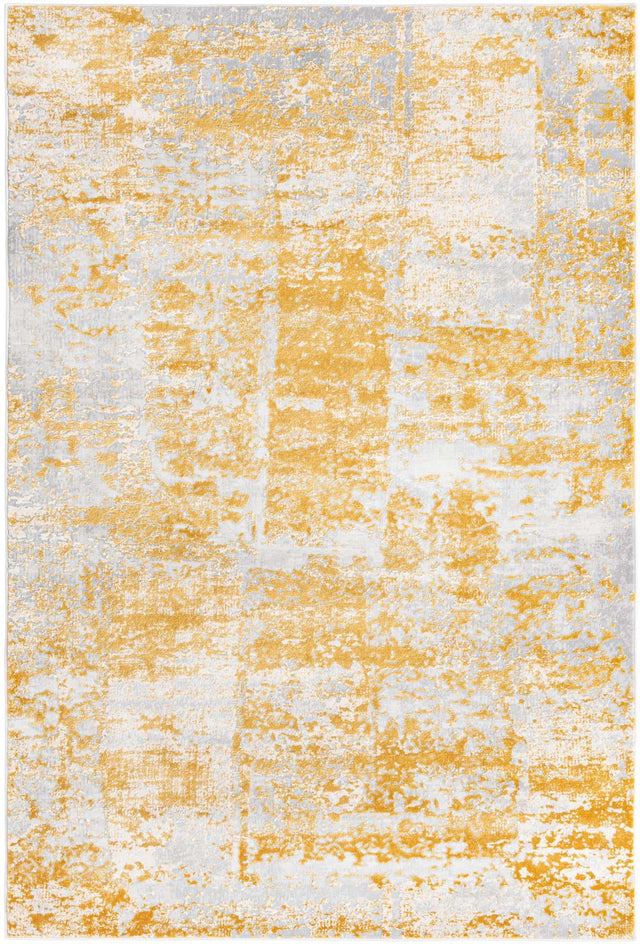 Yellow 5' 3 x 8' Finsbury Rectangle Area Rug 60% Polypropylene & 40% Polyester Contemporary Carpet for Living Rooms, Dining, Offices for Sale at Rug Engine