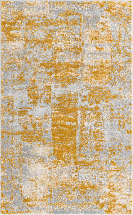 Yellow 3' 3 x 5' 3 Finsbury Rectangle Area Rug 60% Polypropylene & 40% Polyester Contemporary Carpet for Living Rooms, Dining, Offices for Sale at Rug Engine