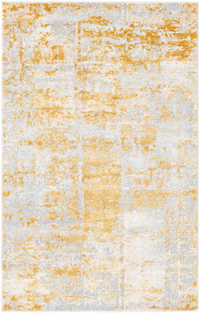 Yellow 3' 3 x 5' 3 Finsbury Rectangle Area Rug 60% Polypropylene & 40% Polyester Contemporary Carpet for Living Rooms, Dining, Offices for Sale at Rug Engine