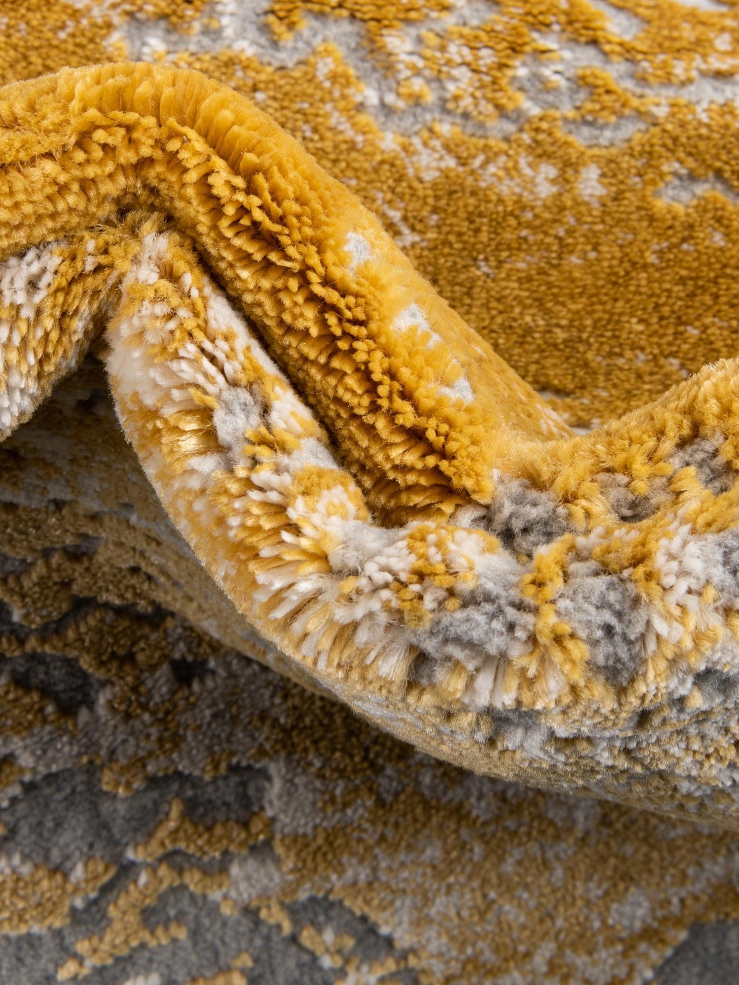 Yellow 7' 10 x 10' Finsbury Oval Area Rug 60% Polypropylene & 40% Polyester Contemporary Carpet for Living Rooms, Dining, Offices for Sale at Rug Engine