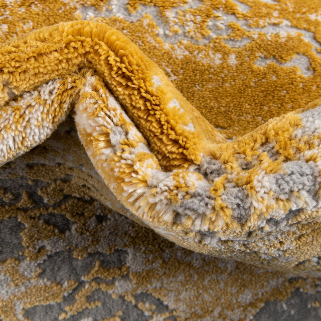 Yellow 7' 10 x 7' 10 Finsbury Octagon Area Rug 60% Polypropylene & 40% Polyester Contemporary Carpet for Living Rooms, Dining, Offices for Sale at Rug Engine