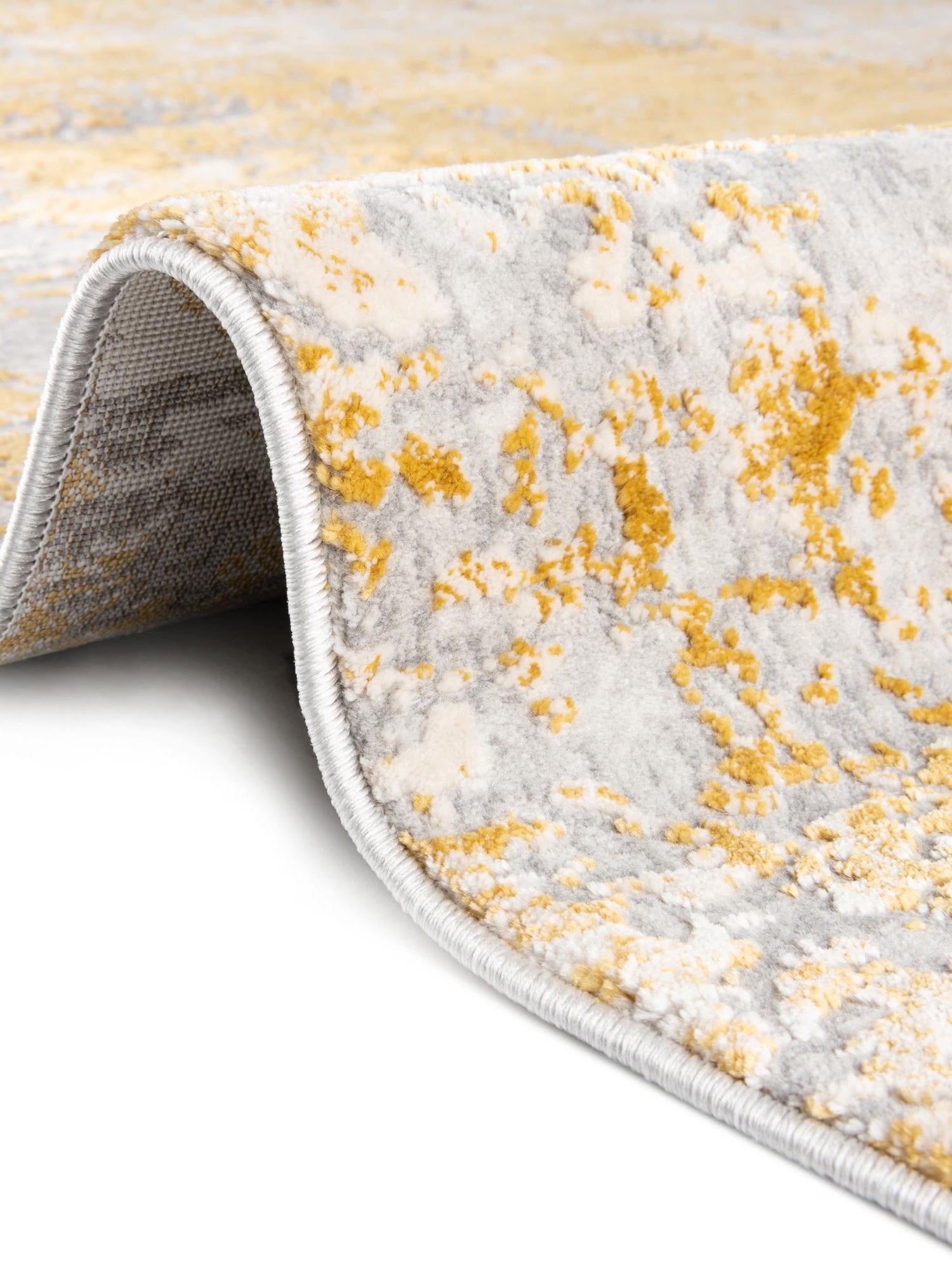 Yellow 2' x 9' 10 Finsbury Runner Area Rug 60% Polypropylene & 40% Polyester Contemporary Carpet for Living Rooms, Dining, Offices for Sale at Rug Engine