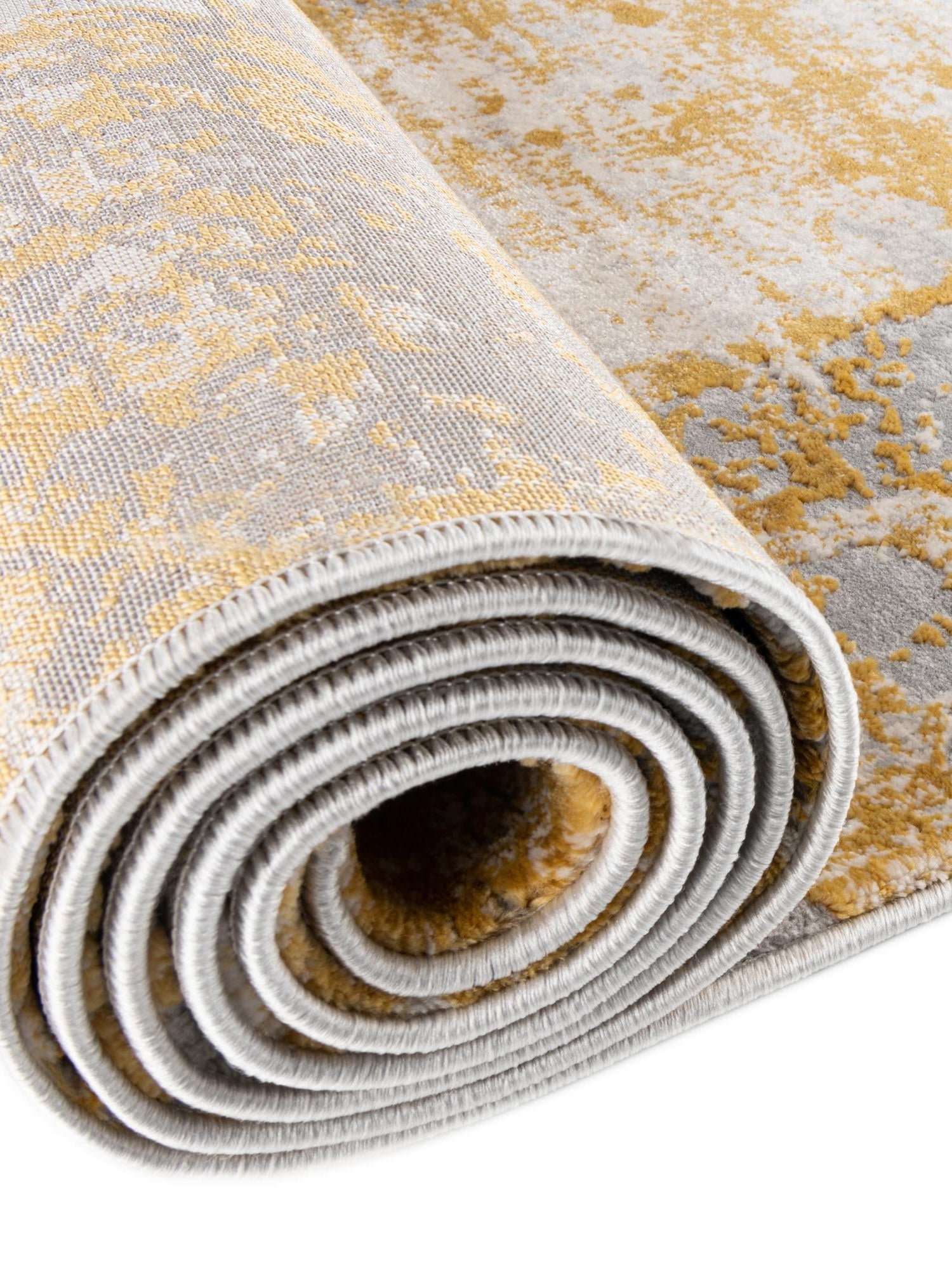 Yellow 2' x 6' Finsbury Runner Area Rug 60% Polypropylene & 40% Polyester Contemporary Carpet for Living Rooms, Dining, Offices for Sale at Rug Engine