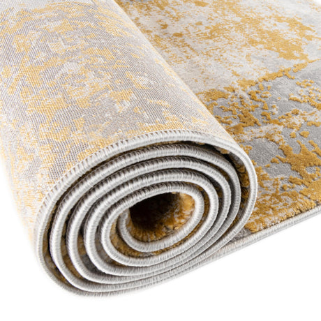 Yellow 2' x 6' Finsbury Runner Area Rug 60% Polypropylene & 40% Polyester Contemporary Carpet for Living Rooms, Dining, Offices for Sale at Rug Engine